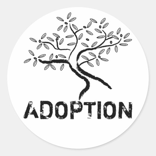 einsame Bäume, ADOPTION Runder Aufkleber (Vorderseite)