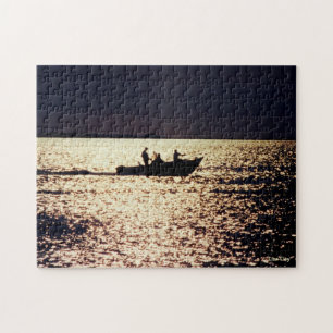 'Einsame Boote bei Twilight' Jigsaw Puzzle