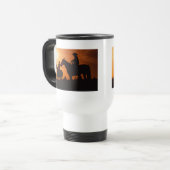 Einsame Cowboy-Tasse Reisebecher (Vorderseite Links)