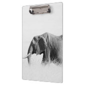 Einsame Elefant (High Key) Klemmbrett (Links)