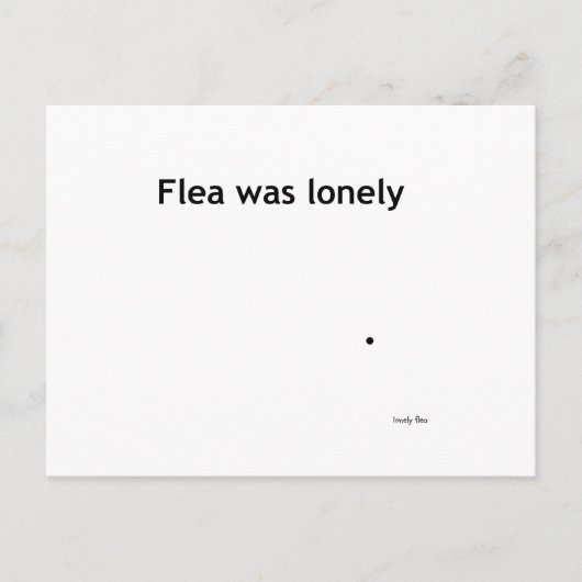 Einsame Flohkarte Postkarte (Vorderseite)