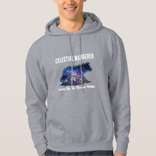 Einsame Galaxie-Wolf-Silhouette Hoodie
