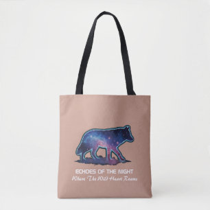 Einsame Galaxie-Wolf-Silhouette (Nachtklänge) Tasche