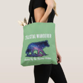 Einsame Galaxie-Wolf-Silhouette Tasche (Von Nahem)