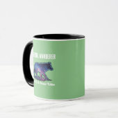 Einsame Galaxie-Wolf-Silhouette Tasse (Vorderseite Links)