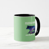 Einsame Galaxie-Wolf-Silhouette Tasse (VorderseiteRechts)