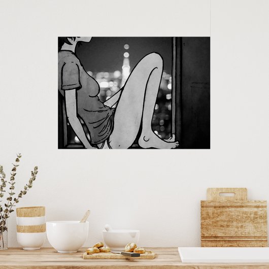 Einsame Gedanken Poster (Küche)