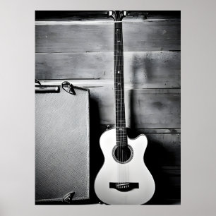 einsame Gitarre Poster