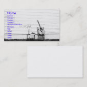 Einsame Gitarren-Musikindustrie-Karten-Schablone Visitenkarte (Vorne/Hinten)