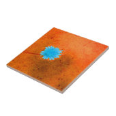 Einsame hellblaue Blume Fliese (Seite)