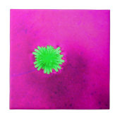 Einsame hellgrüne Blume Fliese (Vorderseite)