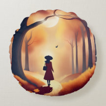 Einsame Herbstparkszene