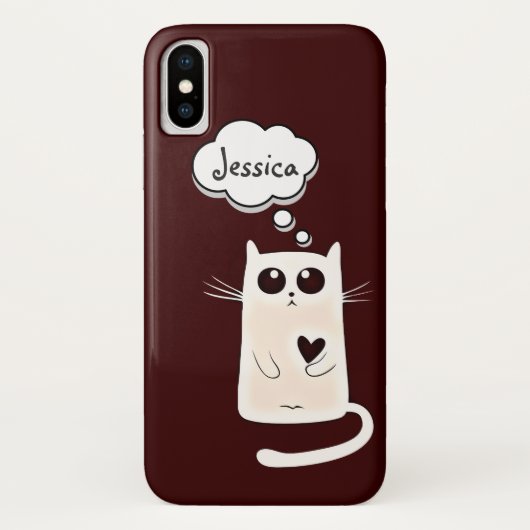 Einsame Herz-Katze Case-Mate iPhone Hülle (Rückseite)