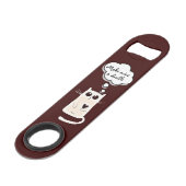 Einsame Herz-Katze Speed Flaschenöffner (Rückseite Schrägansicht)