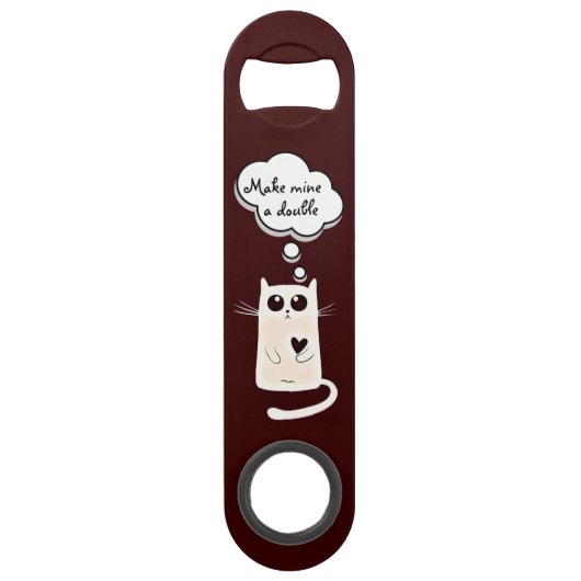 Einsame Herz-Katze Speed Flaschenöffner (Vorderseite)