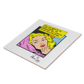 Einsame Herzen Retro-Romanze-Comic Fliese (Seite)