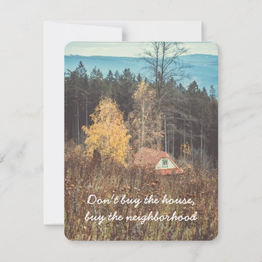 Einsame Hütte Feiertagskarte (Vorderseite)