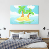 Einsame Insel Leinwanddruck (Insitu (Schlafzimmer))