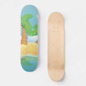 Einsame Insel Skateboard (Vorderseite)