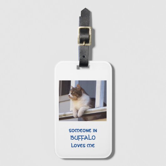 einsame Katze Gepäckmarke Gepäckanhänger (Vorderseite Vertikal)