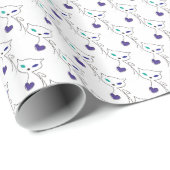 einsame Katze Geschenkpapier (Rolleneckpunkt)