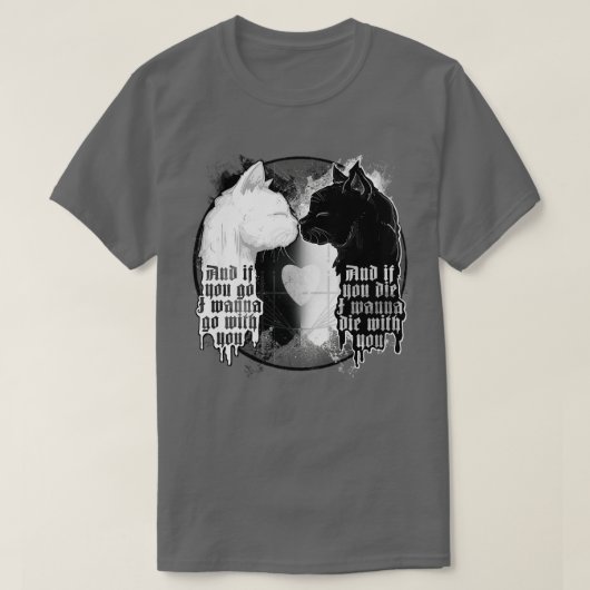 Einsame Katzen T-Shirt (Design vorne)