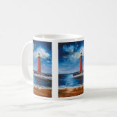 Einsame Leuchtfeuer-Tasse Kaffeetasse (Vorderseite Links)