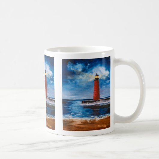 Einsame Leuchtfeuer-Tasse Kaffeetasse (Rechts)