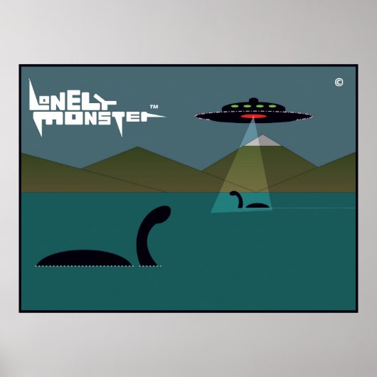 Einsame Monster und UFO Poster (Vorne)
