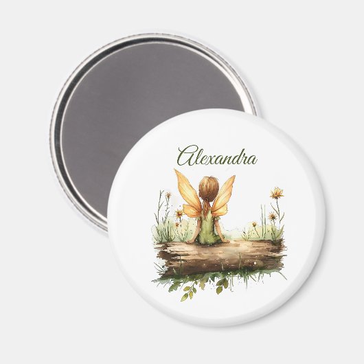 Einsame Mutter sitzt auf einem Log Magnet (Vorderseite/Rückseite)