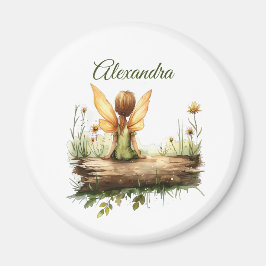 Einsame Mutter sitzt auf einem Log Magnet