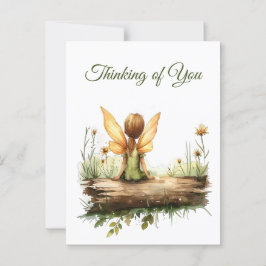 Einsame Mutter sitzt auf einem Log Postkarte