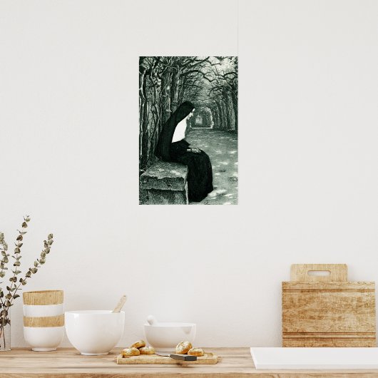 einsame Nonne Poster (Küche)