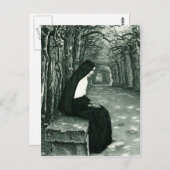 einsame Nonne Postkarte (Vorne/Hinten)