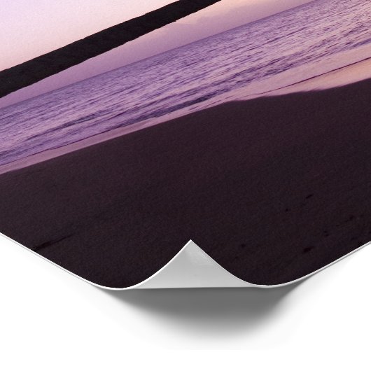 einsame Palme bei Sonnenuntergang, Coconut Grove B Poster (Ecke)