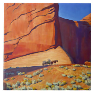 „Einsame Reise“ Western Art von Maynard Dixon Fliese