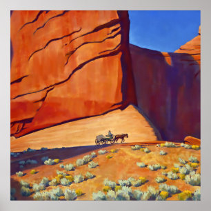 „Einsame Reise“ Western Art von Maynard Dixon Poster