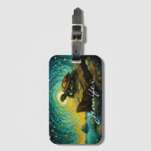 Einsame Schildkrötendenken Gepäckanhänger (Vorderseite Vertikal)