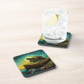Einsame Schildkrötendenken Getränkeuntersetzer (Rechte Seite)