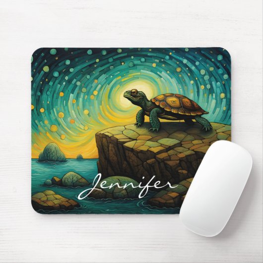 Einsame Schildkrötendenken Mousepad (Mit Mouse)