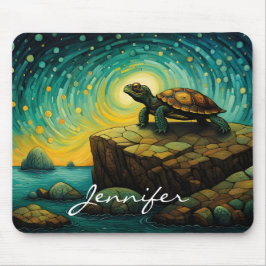 Einsame Schildkrötendenken Mousepad