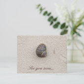 Einsame Schnecke an der Wand Postkarte (Stehend Vorderseite)