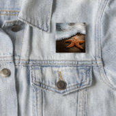 Einsame Starfish auf dem Strand Button (Beispiel)