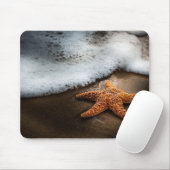 Einsame Starfish auf dem Strand Mousepad (Mit Mouse)