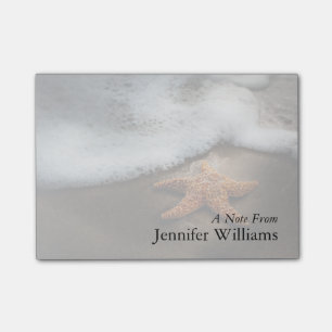 Einsame Starfish auf dem Strand Post-it Klebezettel