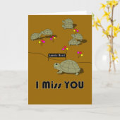 Einsame Straße du fehlst mir Karte (Gelbe Blume)