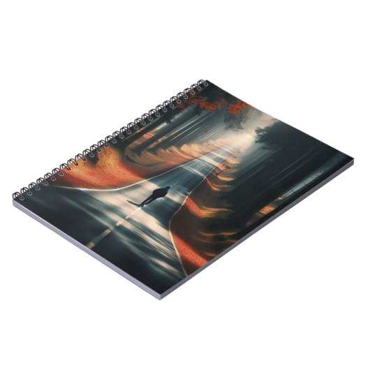 Einsame Straße Notizblock (Linke Seite)