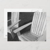 Einsame Stühle Postkarte (Vorne/Hinten)