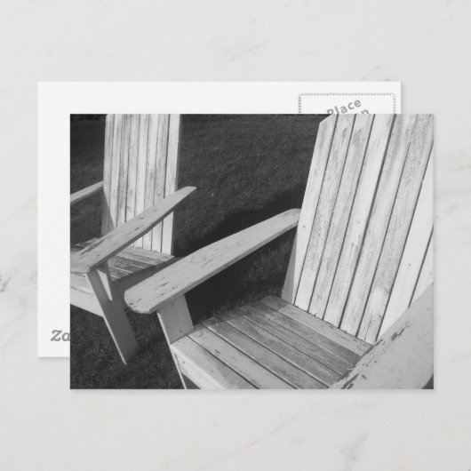 Einsame Stühle Postkarte (Vorne/Hinten)