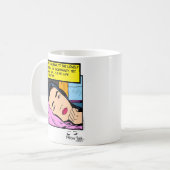 Einsame Stunden Vintage Romantik Comic Art Kaffeetasse (Vorderseite Links)